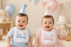 Baby’s First Birthday Bib & Party Hat Set