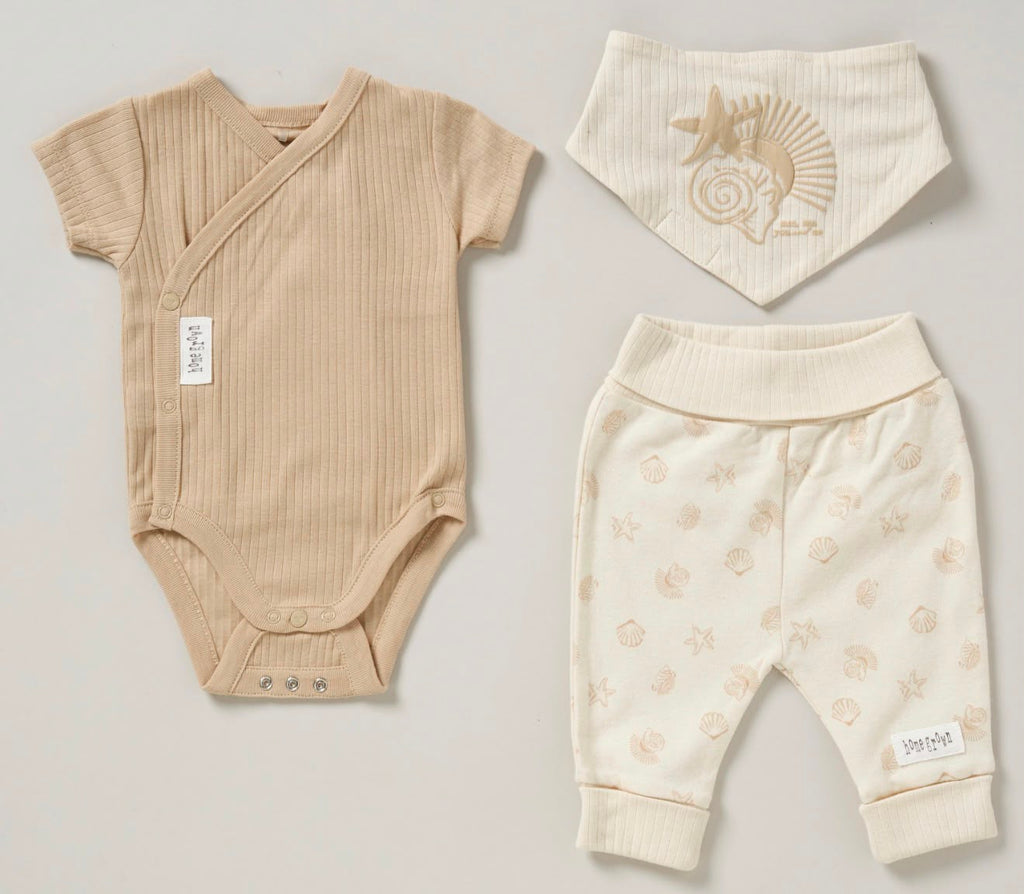 Little Explorer 3-Piece Baby Set – Biscuit