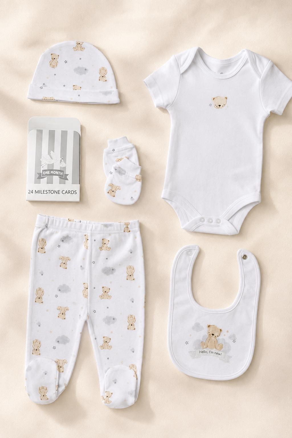 Little Dreamer Bear 6-Piece Newborn Gift Set