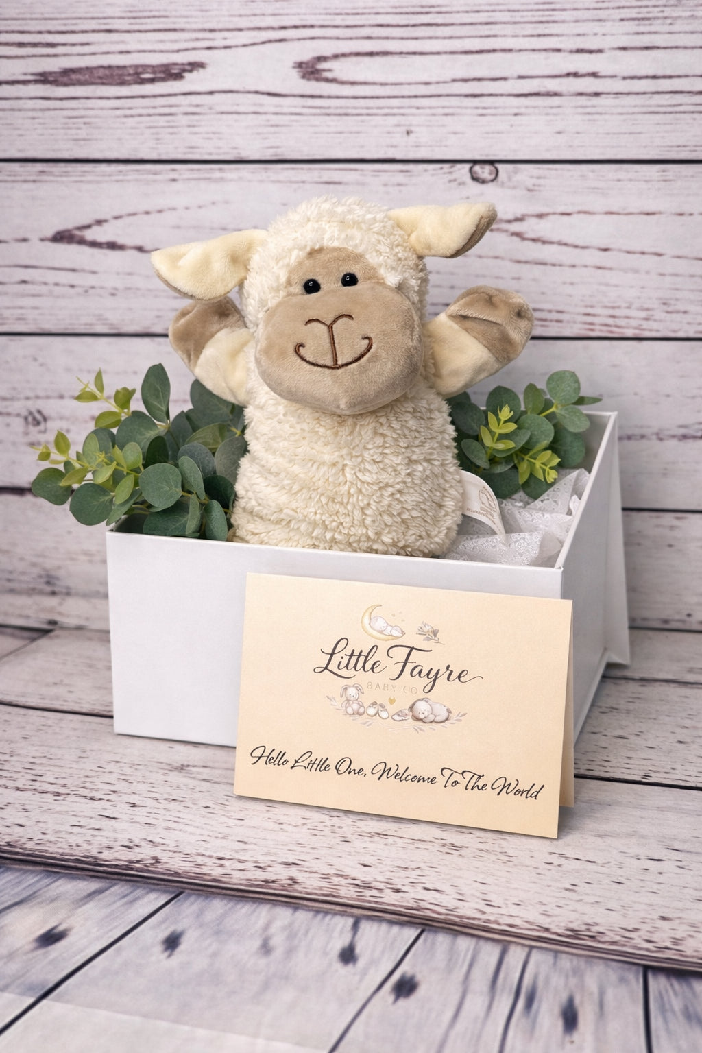 Little Lamb Hand Puppet Baby Gift Box