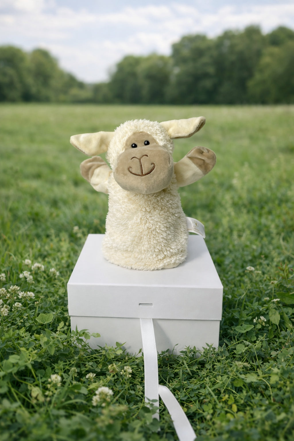 Little Lamb Hand Puppet Baby Gift Box