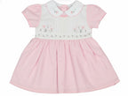 Baby Girls Pink Embroidered Floral Dress