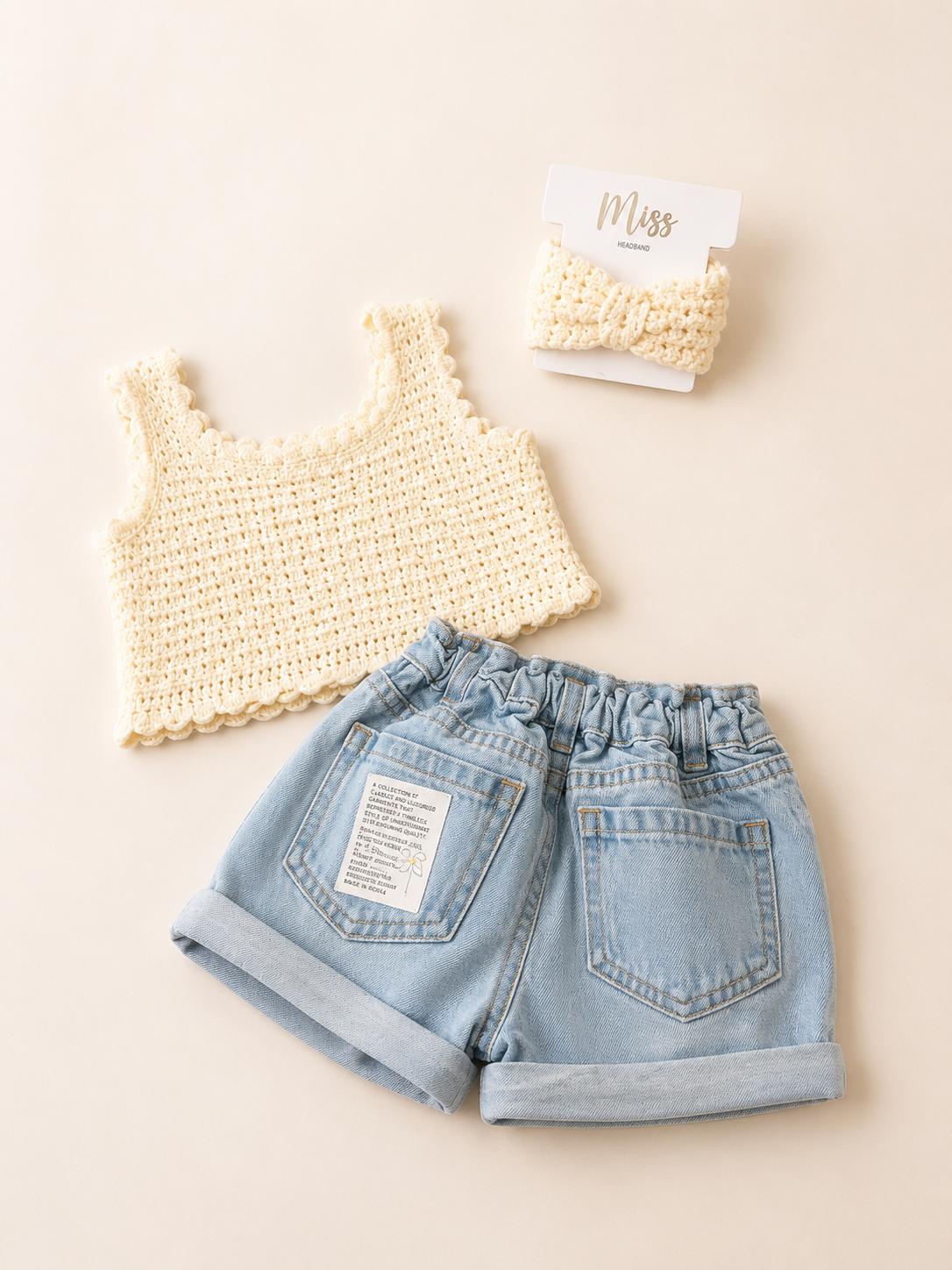 3 Piece Crochet Summer Set