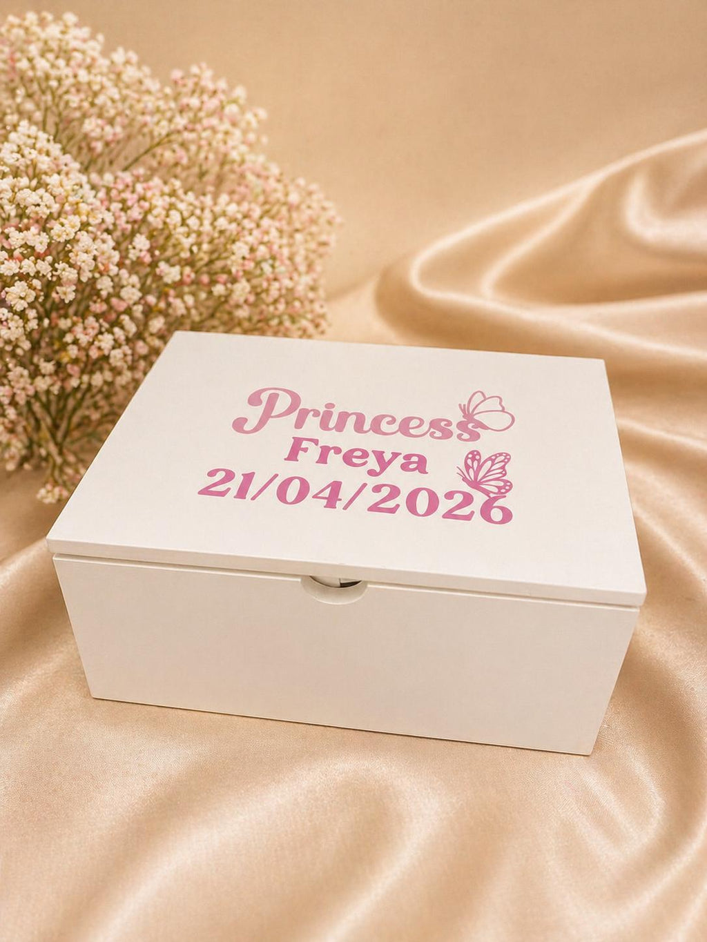 ⁠The Personalised Wooden Gift  Keepsake Box