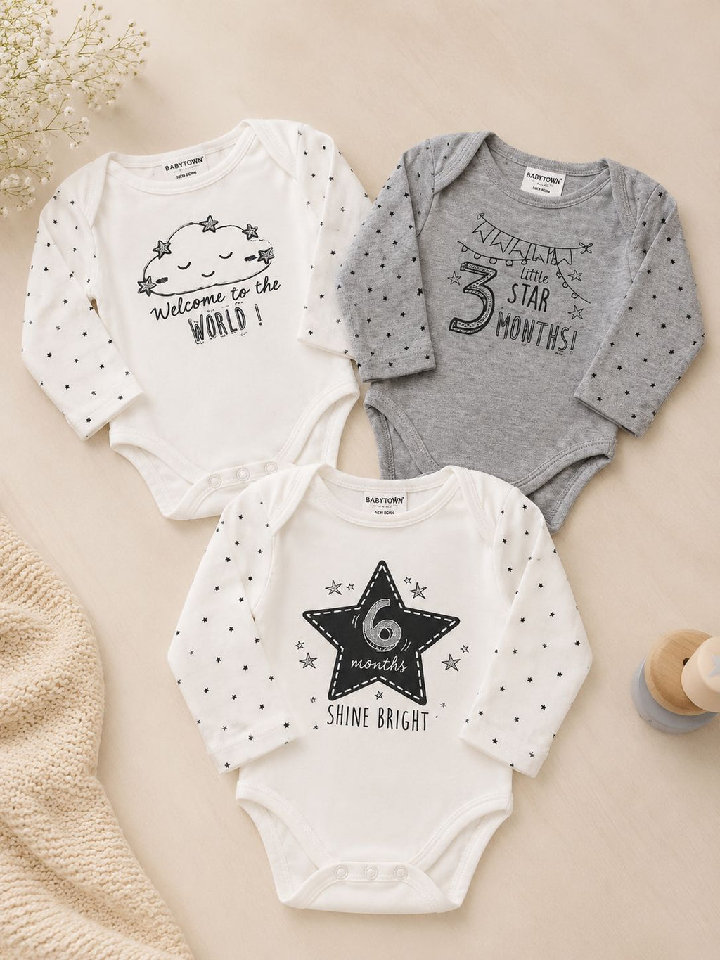 Cloud Nine Baby Bodysuit Set