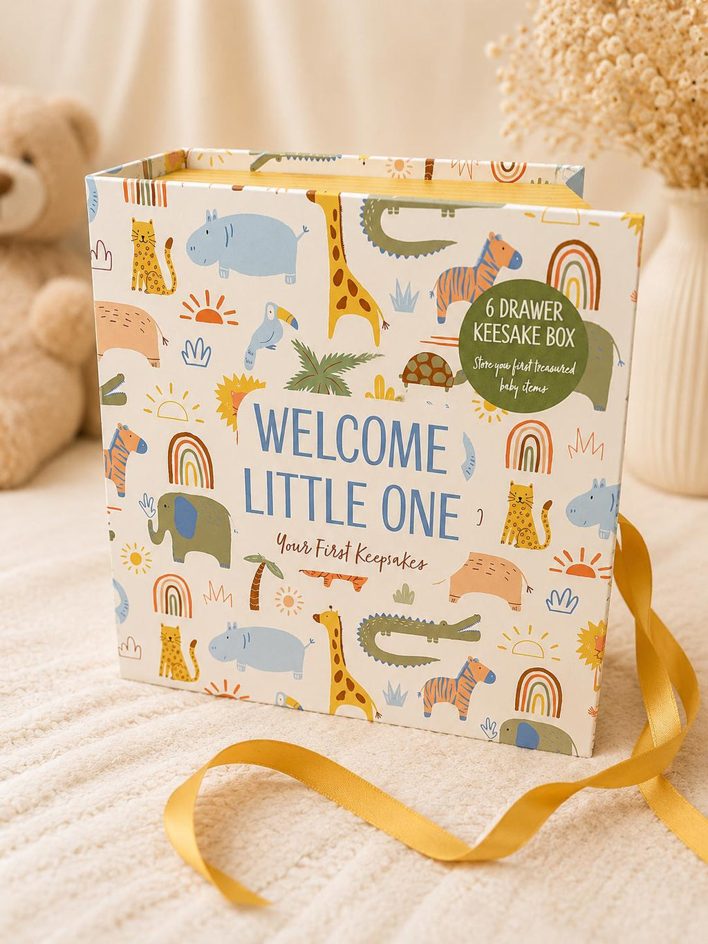 Welcome Little One 6 Drawer Keepsake Box