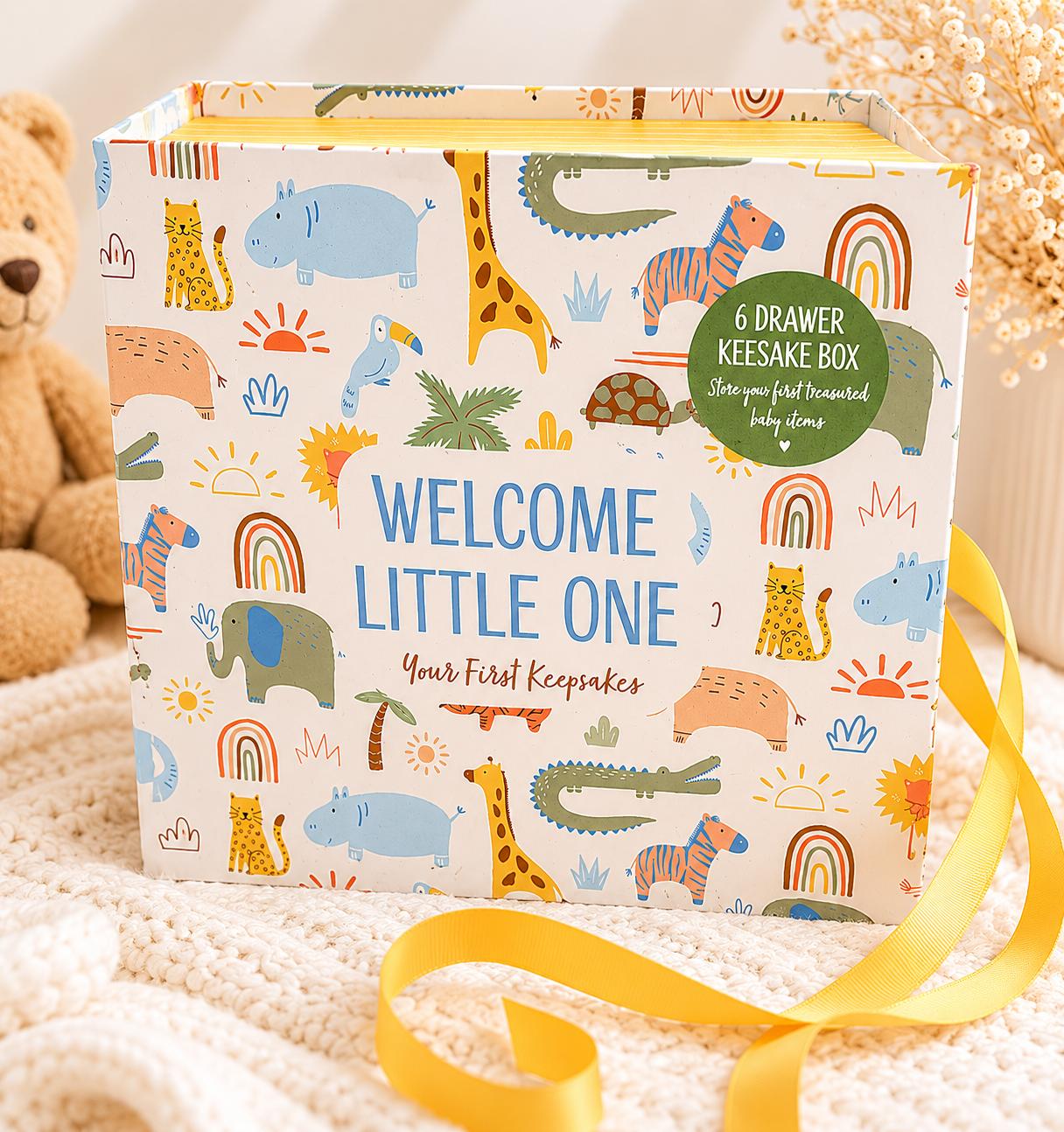 Welcome Little One 6 Drawer Keepsake Box