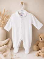 White Angel Wings Baby Sleepsuit