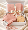 Bleu La La Organic Cotton Knitted Baby Gift Set - Blush Pink