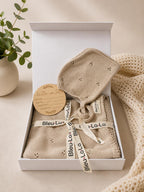 Bleu La La Organic Cotton Knitted Baby Gift Set – Oatmeal