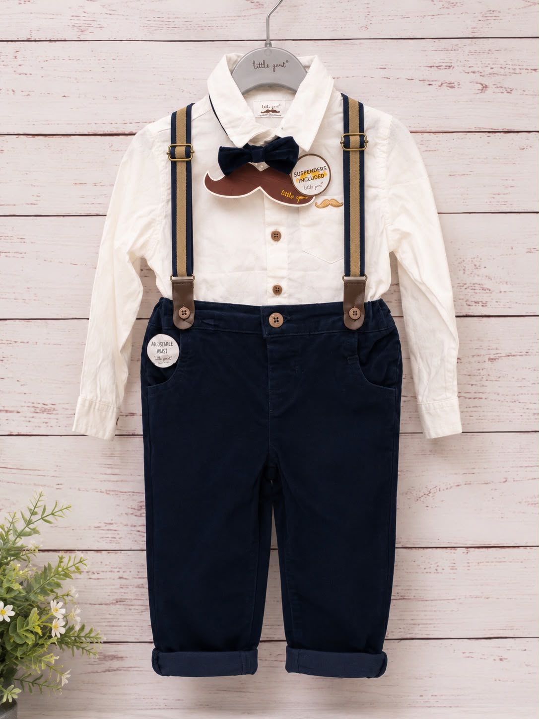 Little Gent 3-Piece Occasion Outfit with Bow Tie & Braces