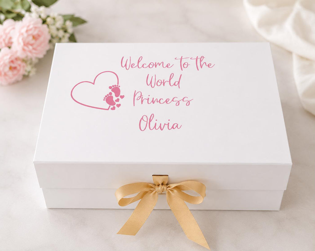 Luxury Personalised New Baby Gift Box