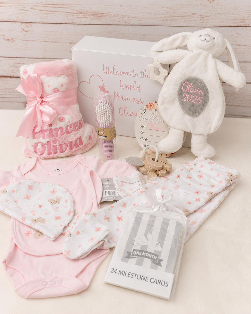 Luxury Personalised New Baby Gift Box