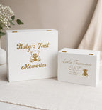 Personalised White Wooden Keepsake Memory Box