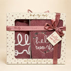 Hello World Knitted Sweater & Blanket Gift Set – Dusty Pink